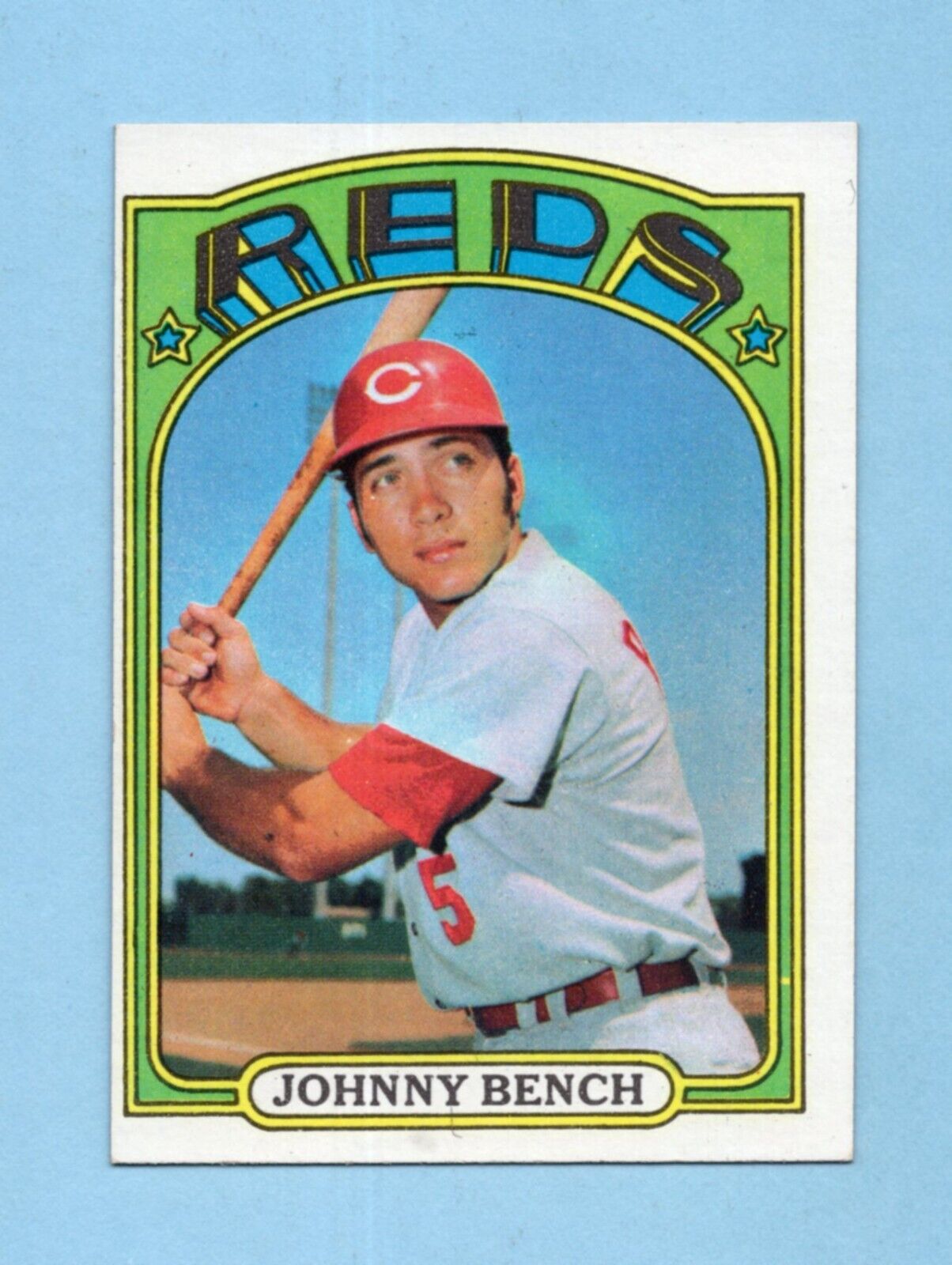 1972 Topps #433 Johnny Bench Cincinnati Reds Baseball Card NM o/c