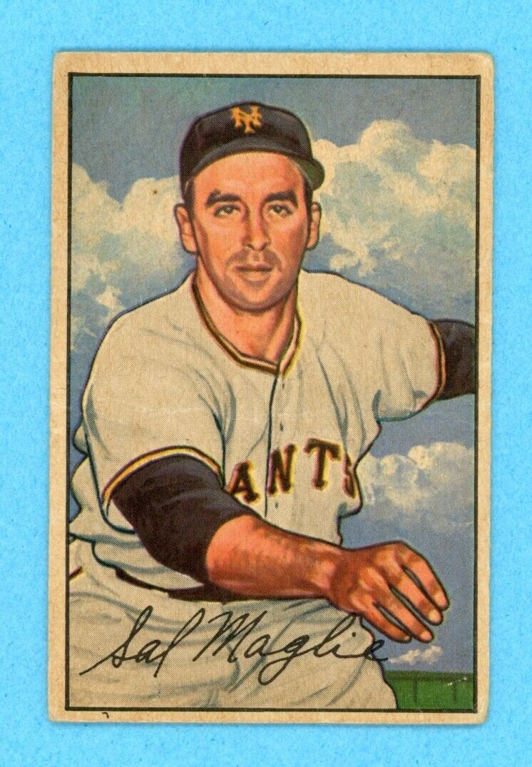 1952 Bowman #66 Sal Maglie New York Giants Baseball Card Low Grade