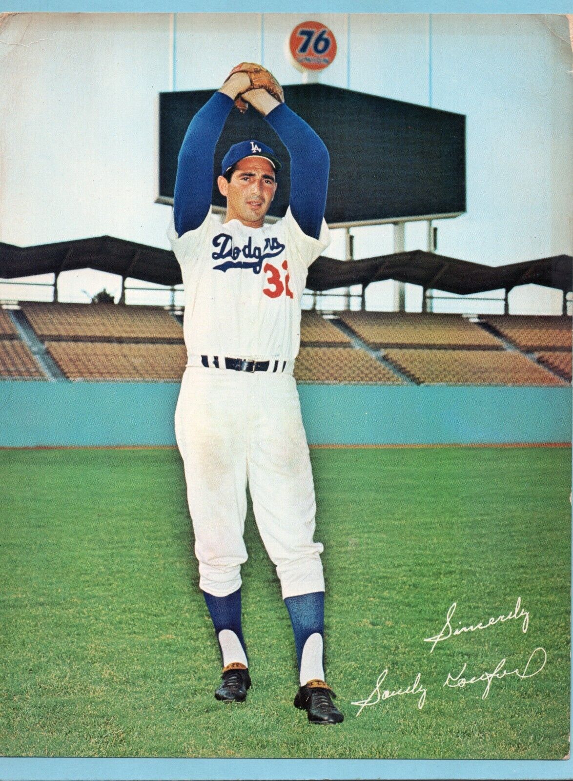 1960's Sandy Koufax Union 76 Heavy Stock Photo Premium 8 1/2 x 11 in.