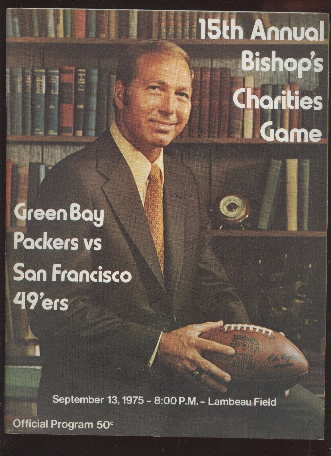 September 13 1975 NFL Program San Francisco 49'ers at Green Bay Packers EXMT