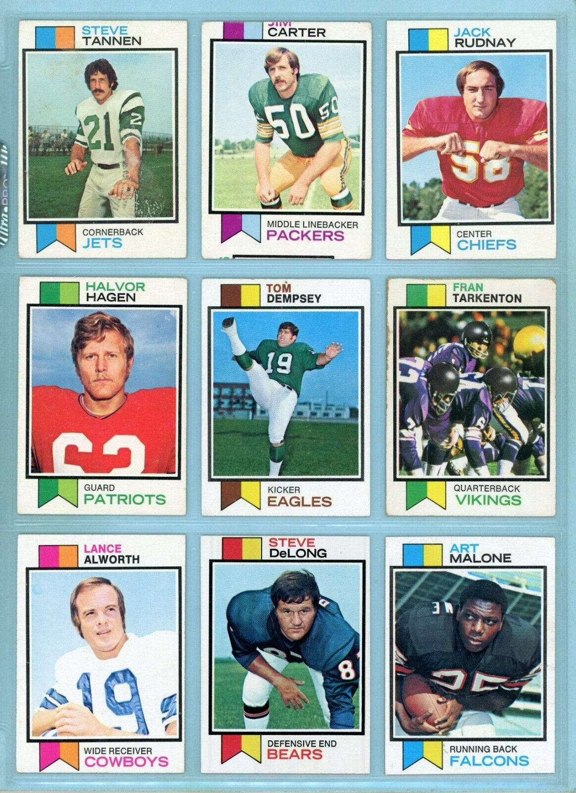 1973 Topps Starter Set Lot of 402 Different Football Cards Low Grade