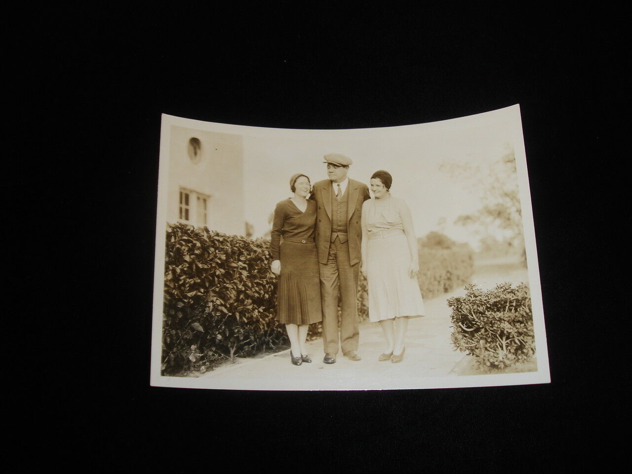 Babe Ruth with daughter Julia Ruth B&W 5x7 Photo