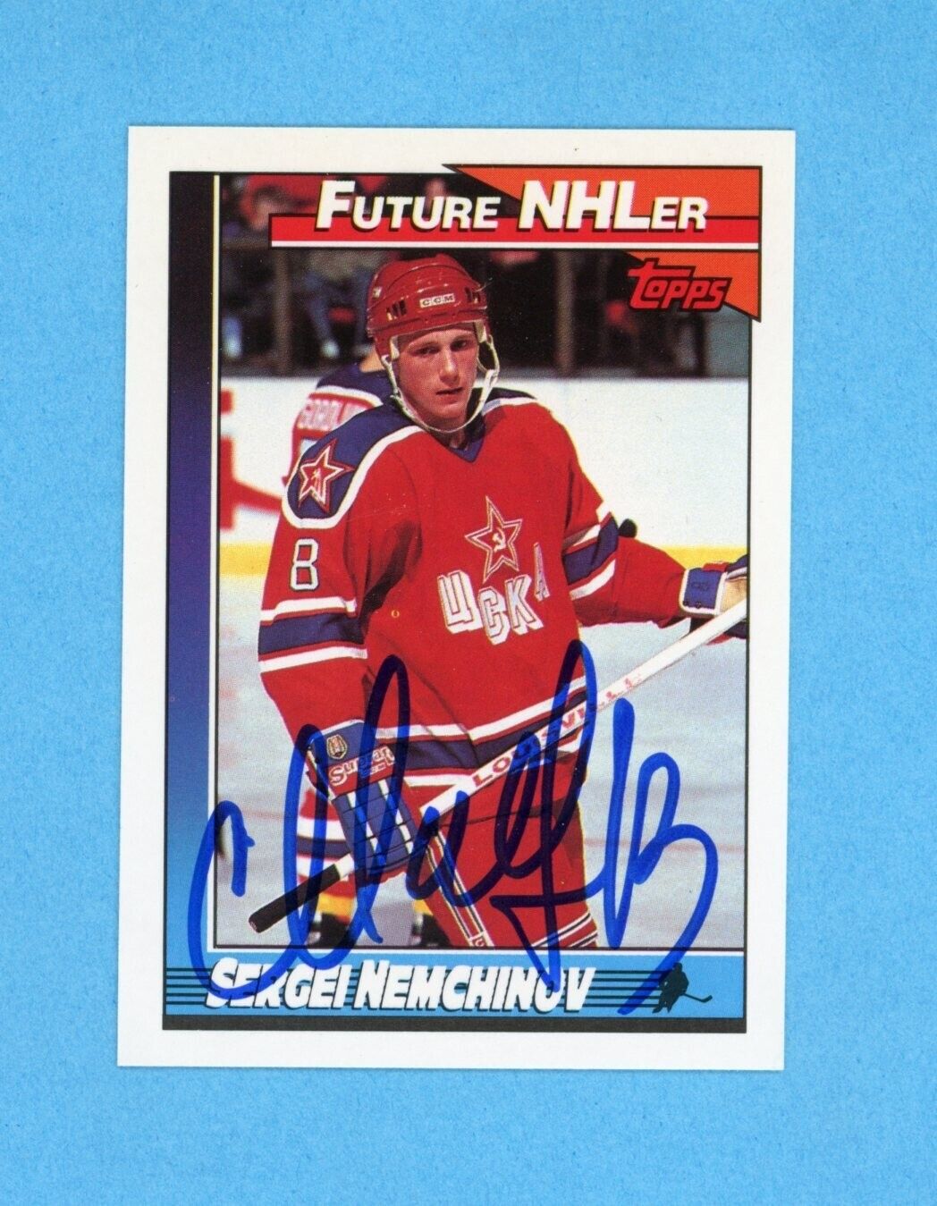 Sergei Nemchinov Future NHLer 1991-92 Topps #514 Autographed Hockey Card