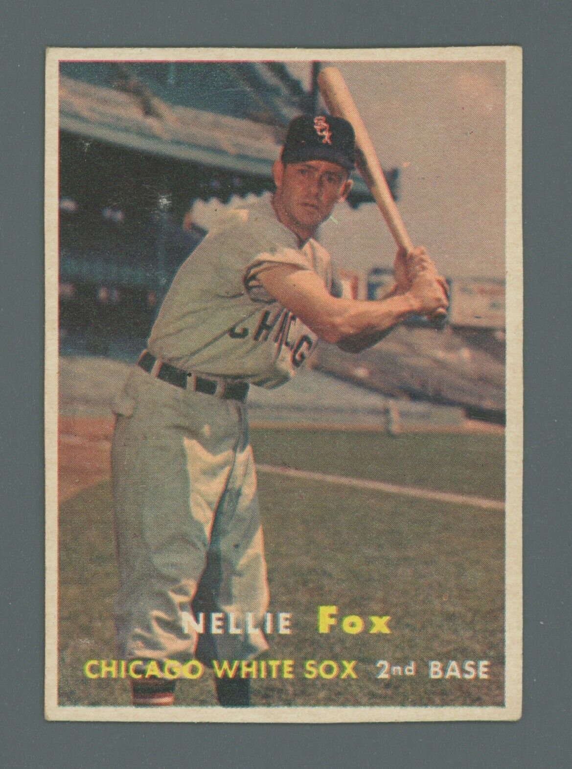 1957 Topps #38 Nellie Fox Chicago White Sox Baseball Card TRIMMED