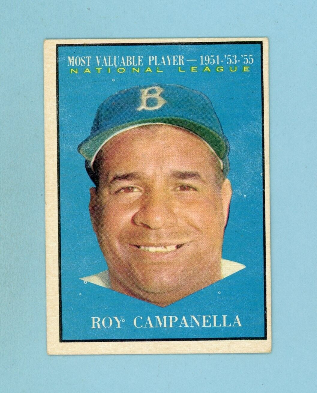 1961 Topps #480 Roy Campanella MVP Brooklyn Dodgers Baseball Card EX