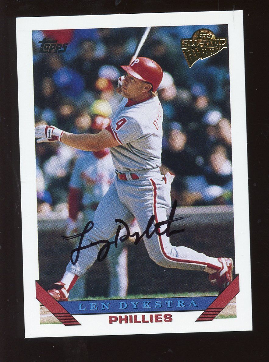 2003 Topps  All Time Fan Favorite Autograph Issue Lenny Dykstra NM/MT