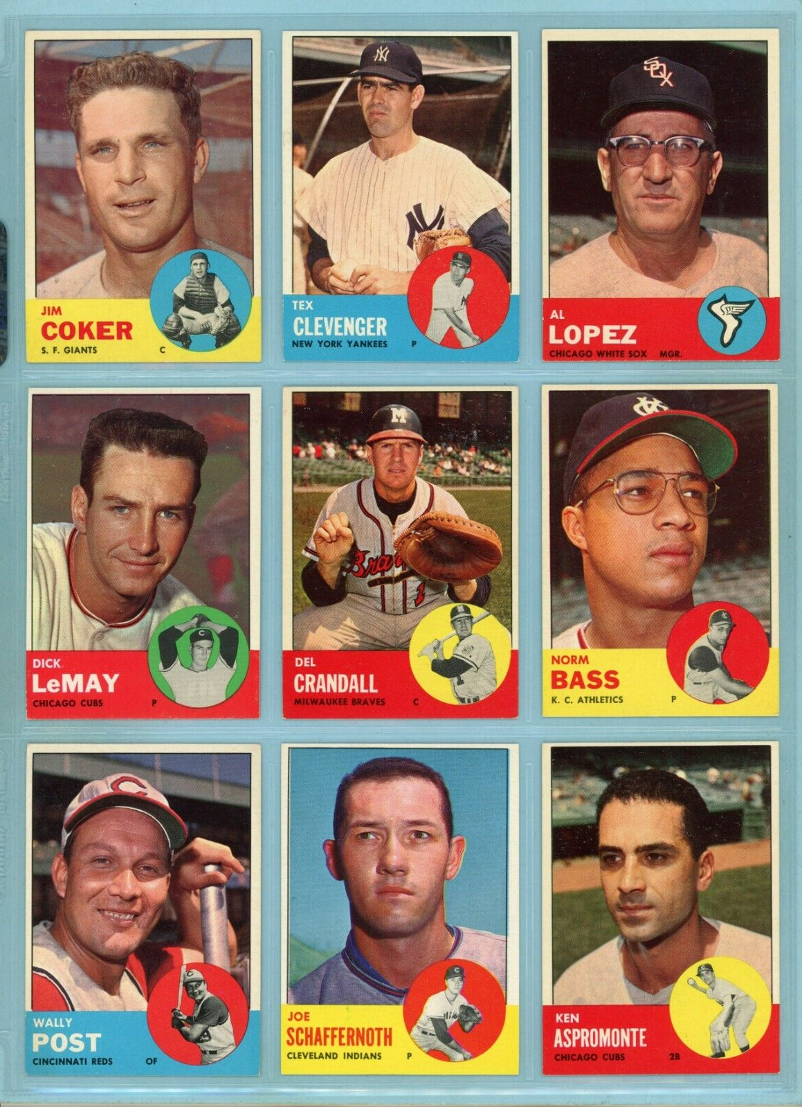 1963 Topps Starter Set Lot of 67 Diff Semi-High Number Baseball Cards Ex/Mt - NM