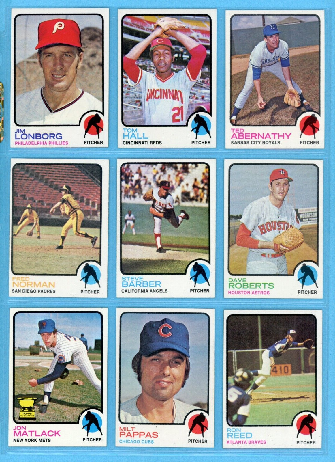 1973 Topps Lot of 41 Different Baseball Cards Ex/Mt - NM fts, mks on bks