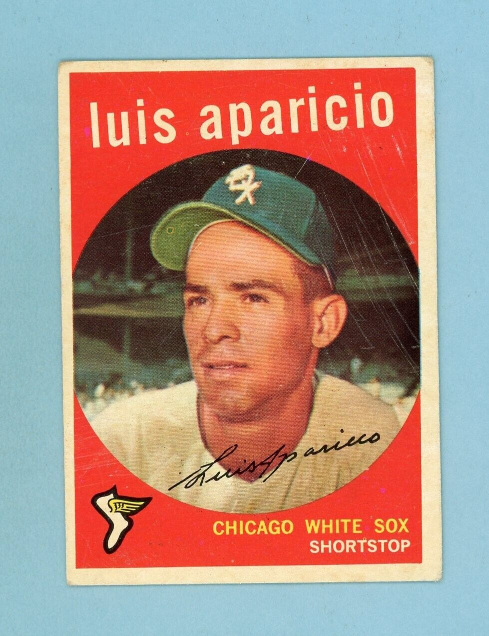 1959 Topps #310 Luis Aparicio Chicago White Sox Baseball Card EX app scrs/wrk