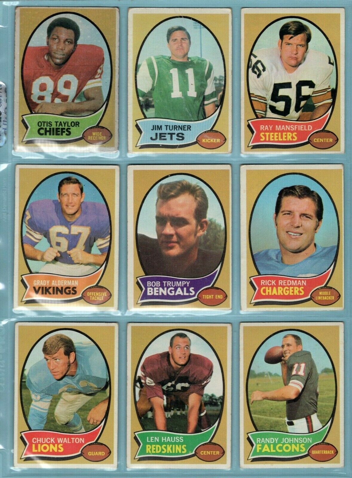 1970 Topps Starter Set Lot of 94 Different Football Cards Low Grade