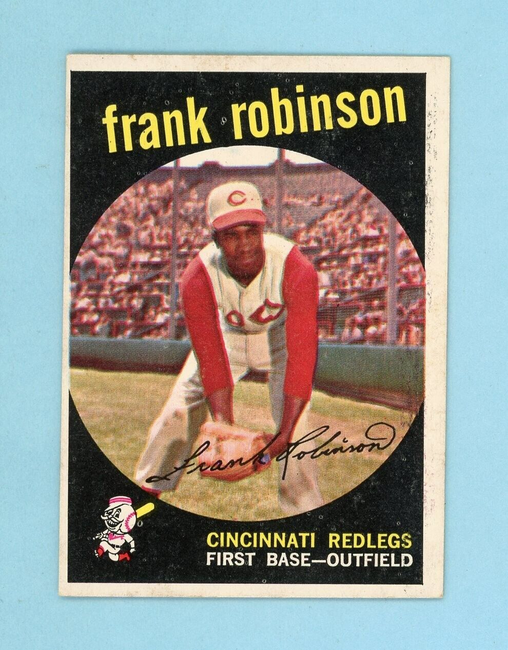 1959 Topps #435 Frank Robinson Cincinnati Redlegs Baseball Card EX++ o/c bp