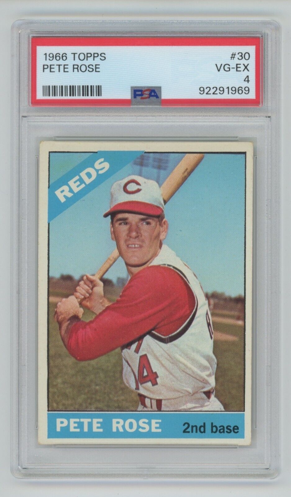 Pete Rose 1966 Topps Card #30 • PSA 4 VG-EX