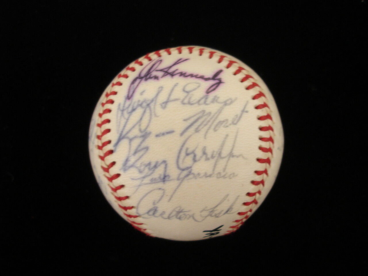 1973 Boston Red Sox Team Autographed AL Baseball - 25 Signatures 