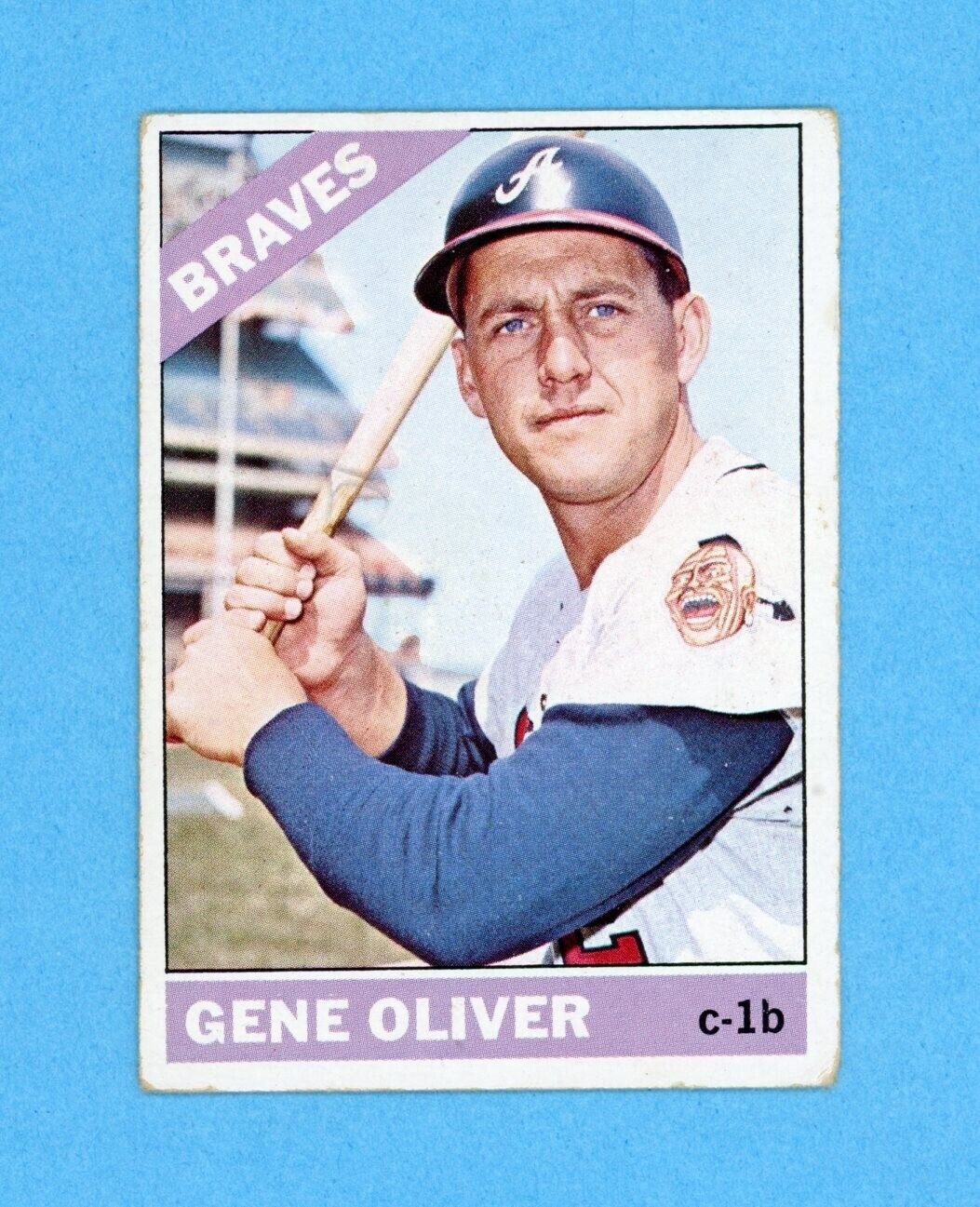 1966 Topps #541 Gene Oliver Atlanta Braves High Number Baseball Card Low Grade