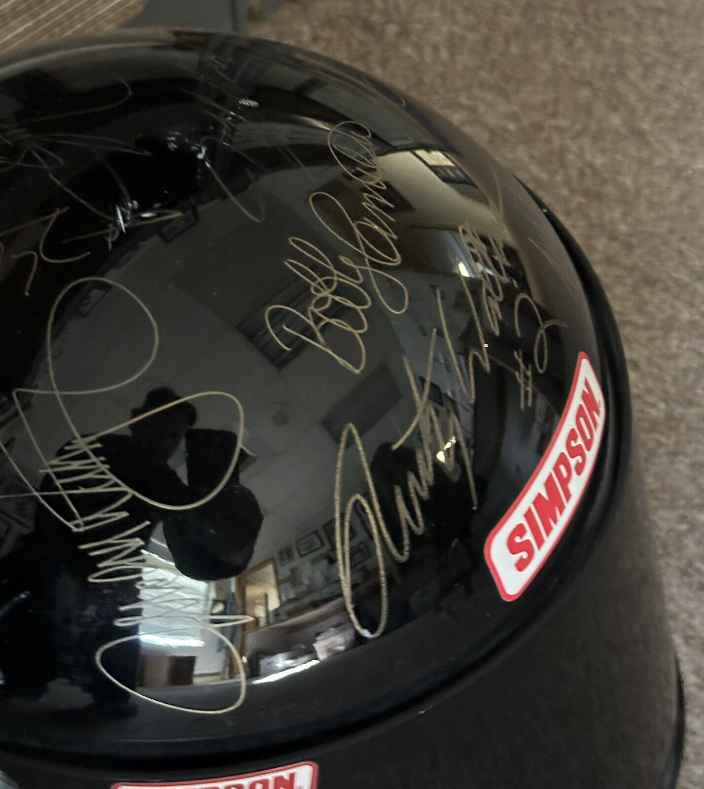 1998 NASCAR 50th Anniversary MULTI SIGNED Racing Helmet 24 sigs w/ Gordon Petty