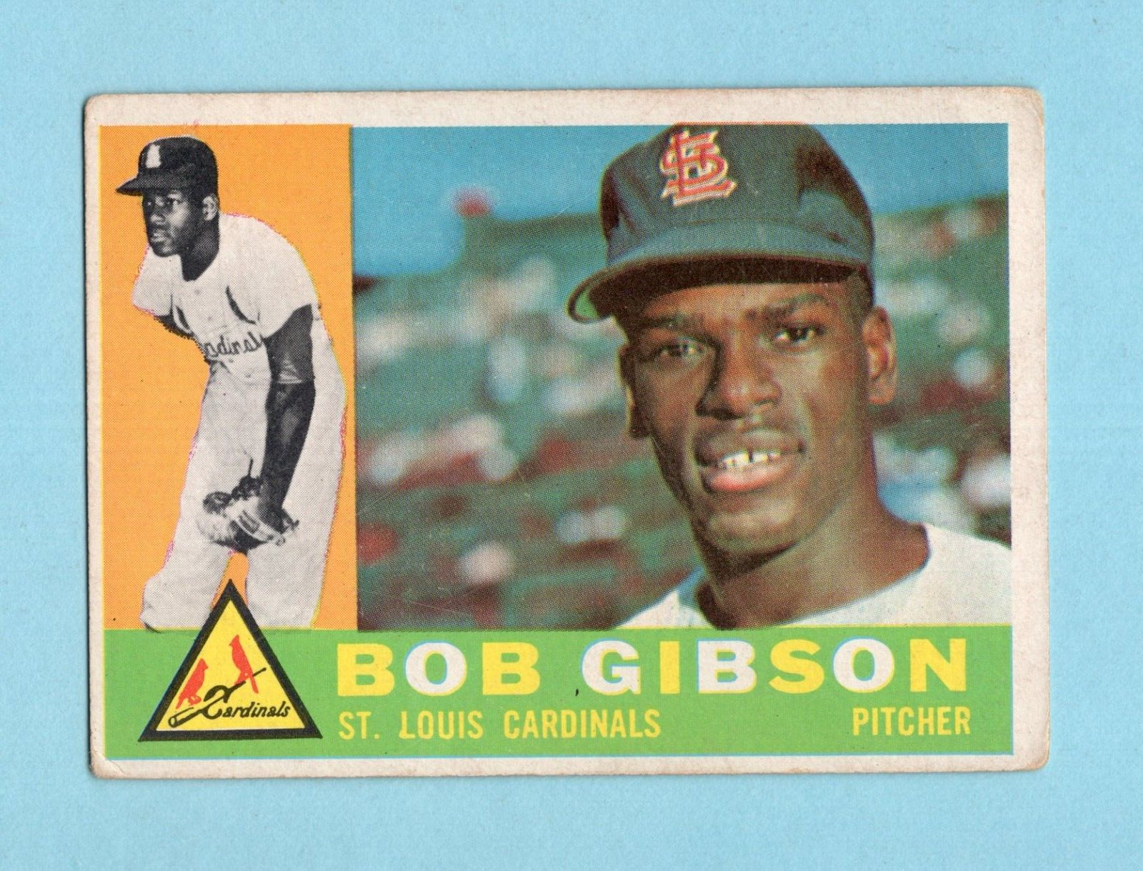 1960 Topps #73 Bob Gibson St. Louis Cardinals Baseball Card VG wrk