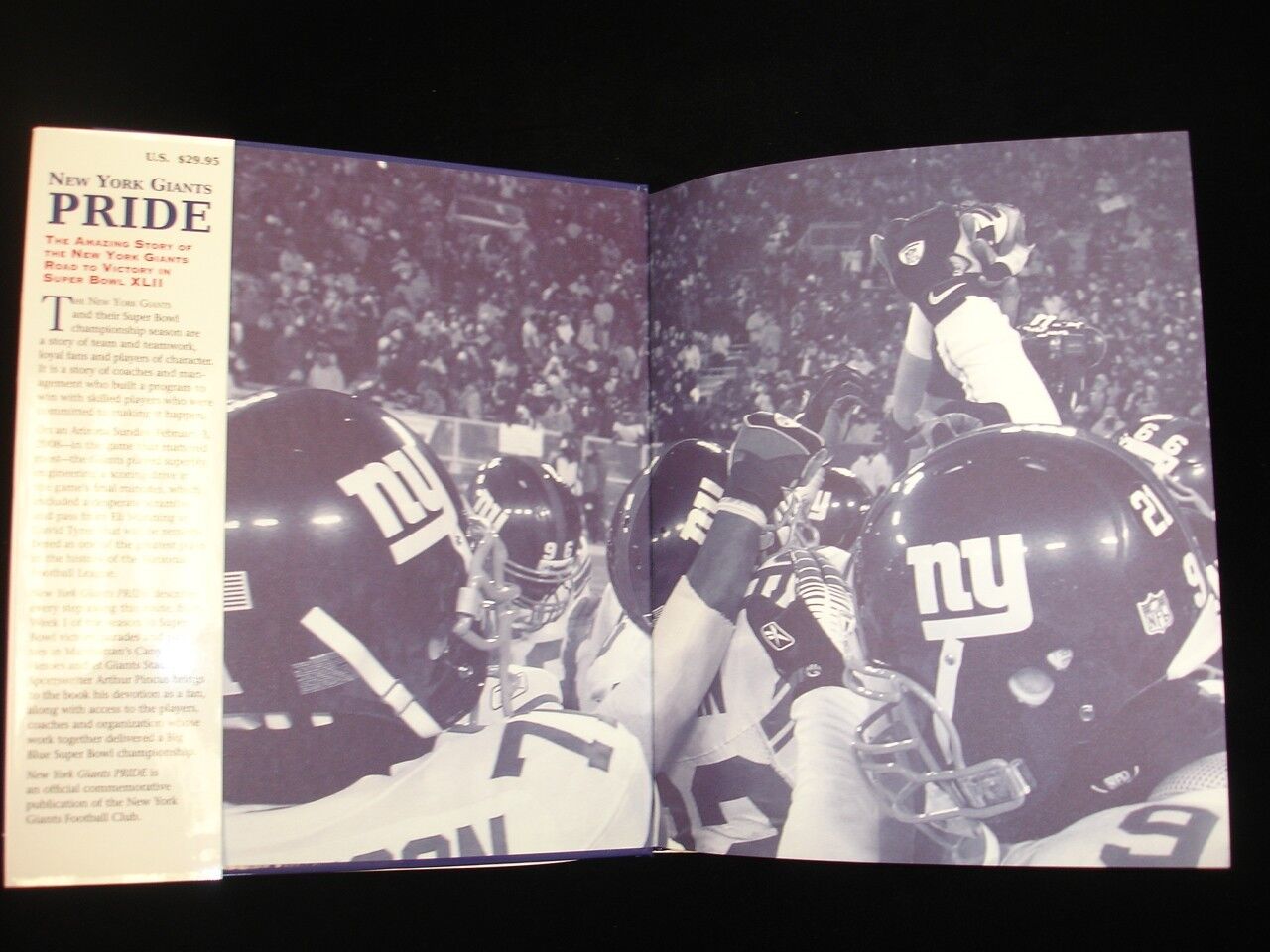 2008 "New York Giants Pride" Super Bowl XLII Book by Arthur Pincus