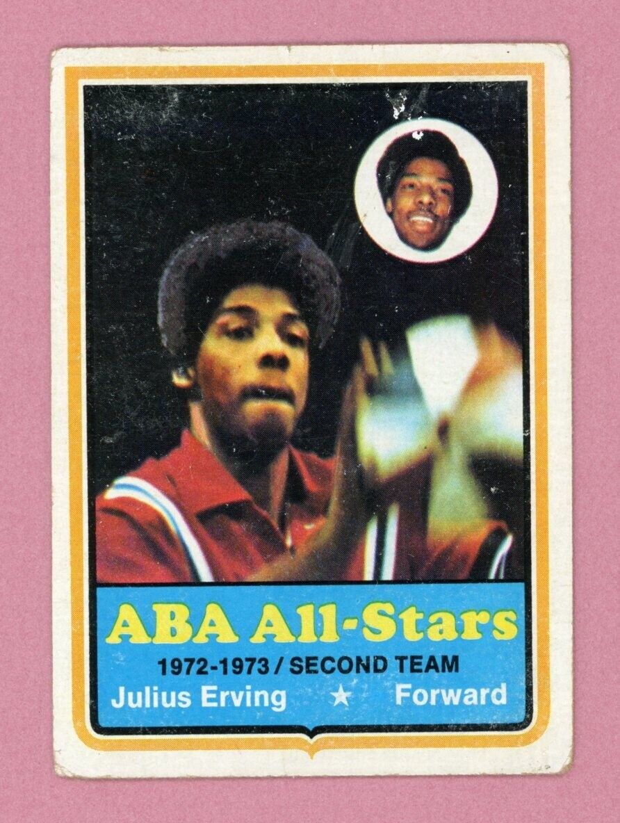 1973-74 Topps #240 Julius Erving New York Nets Basketball Card Low Grade