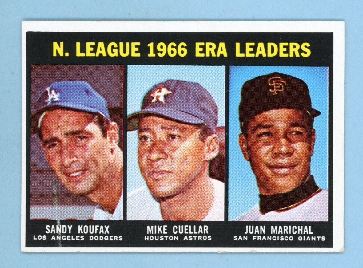 1967 Topps #234 1966 NL ERA Leaders Sandy Koufax Baseball Card EX+-Ex/Mt oc pl