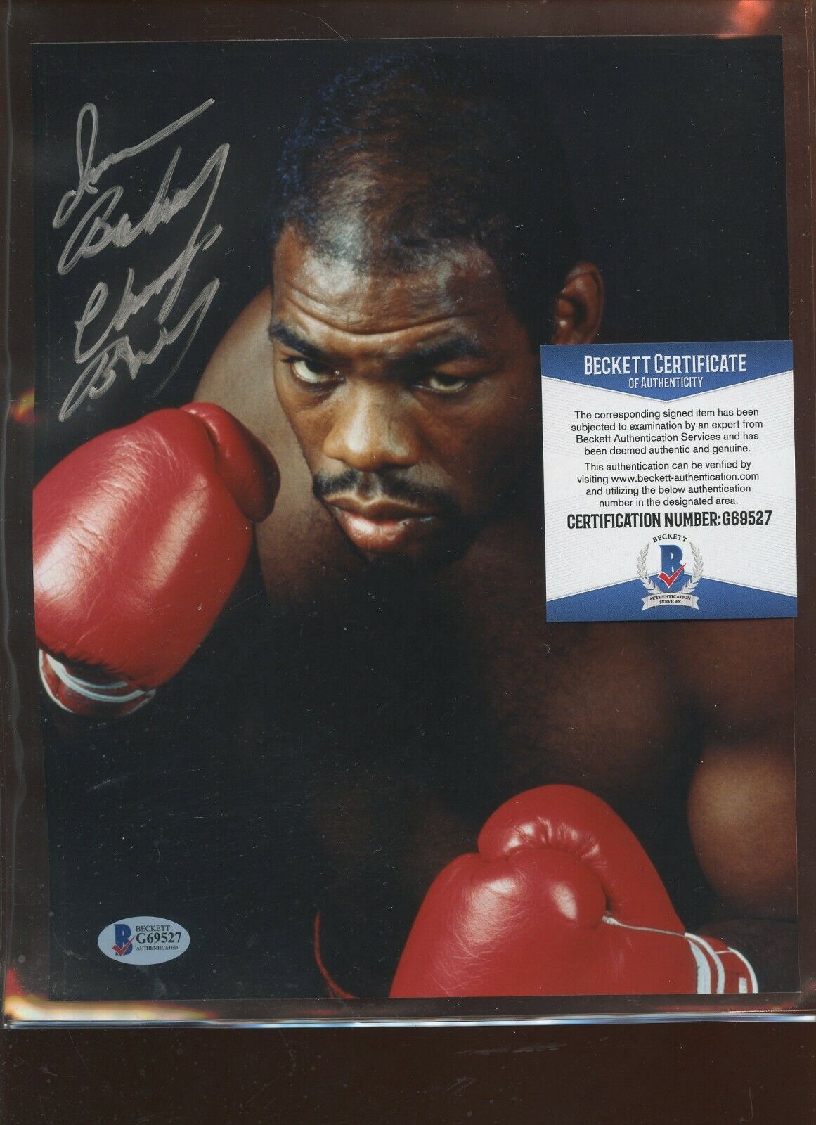 Iran Barkley Boxer Autographed 8 X 10 Photo Beckett Cert