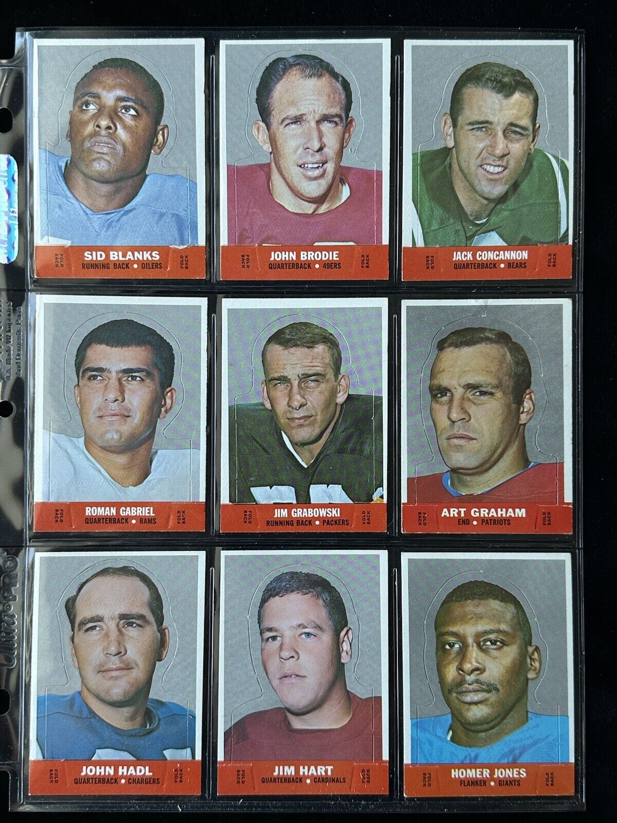 1968 Topps Football Stand-Ups Complete Set of 22 - EX to NM w/ Namath & Karras