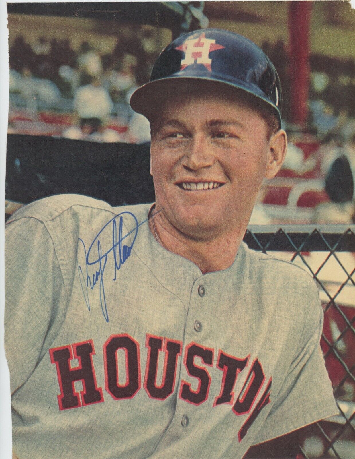 Rusty Staub 8.5x11 Astros • Sports Magazine Page • Photo Auto with B&E Hologram