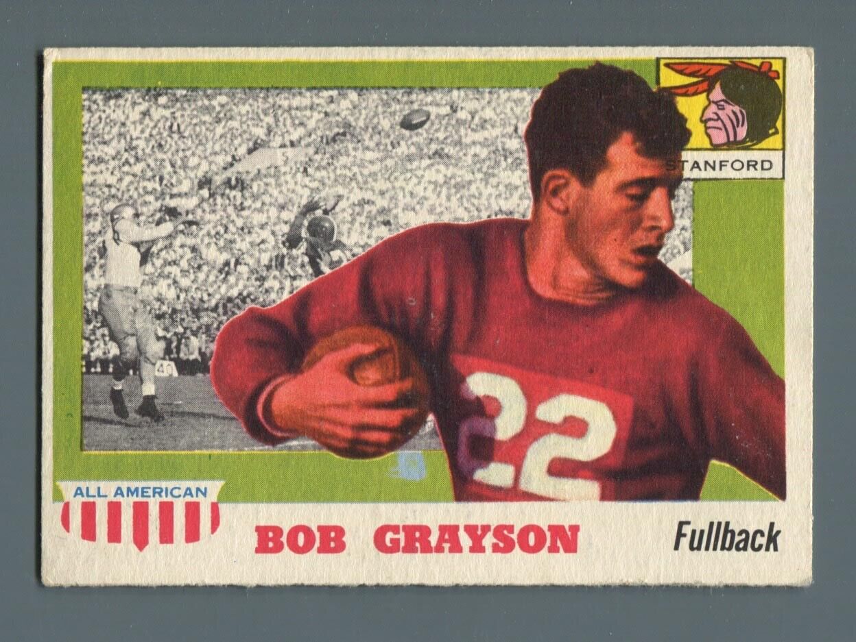 Bob Grayson 1955 Topps All American #5 EX o/c