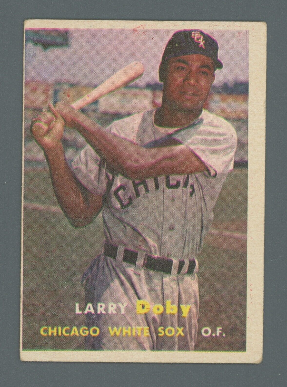 1957 Topps #85 Larry Doby Chicago White Sox Baseball Card VG+ o/c