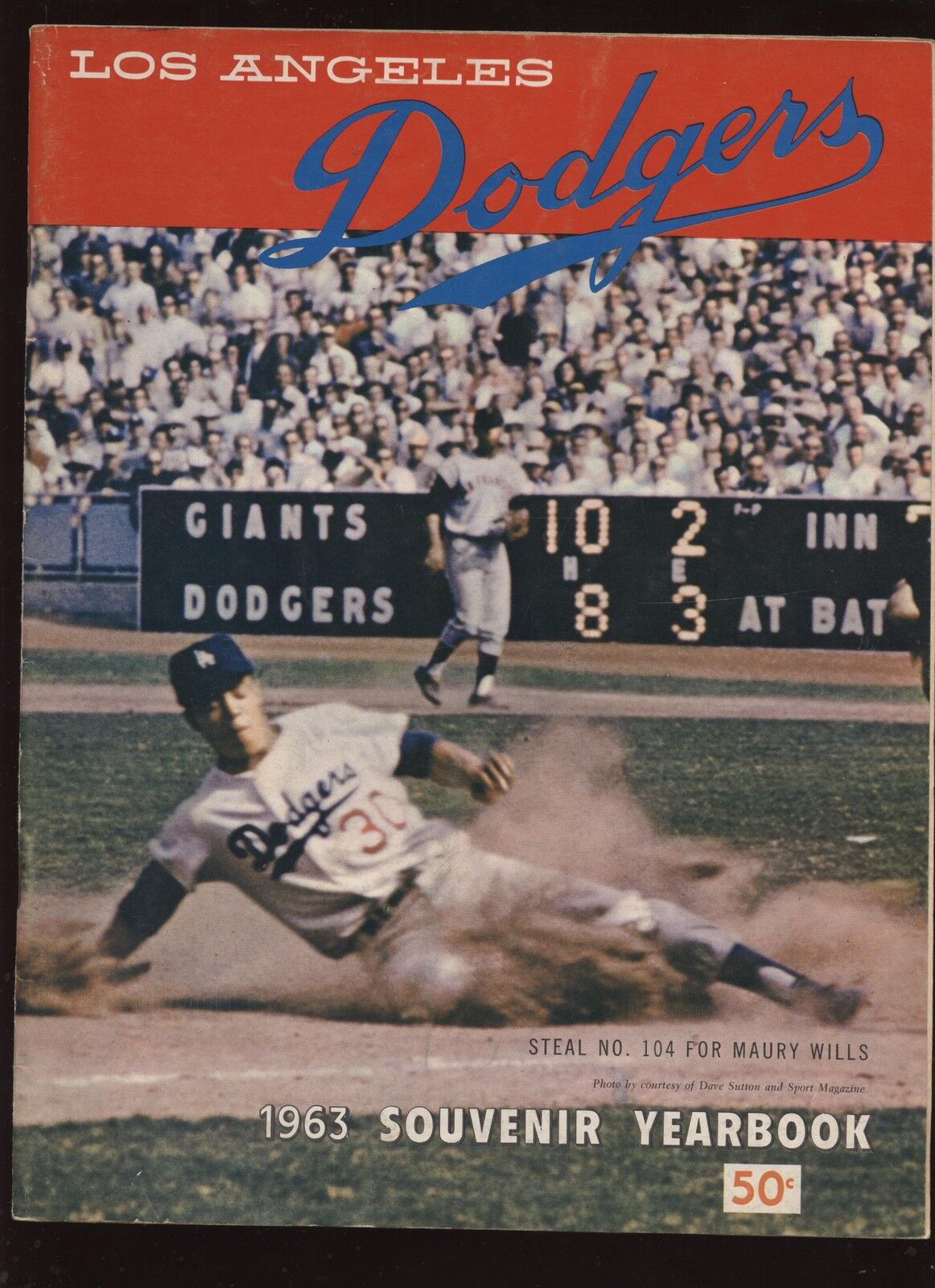 1963 Los Angeles Dodgers Yearbook EXMT