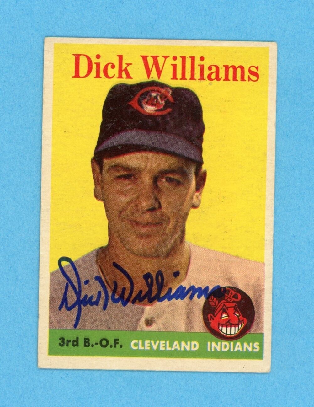 Dick Williams Signed 1958 Topps Card #79 Auto w B&E Hologram