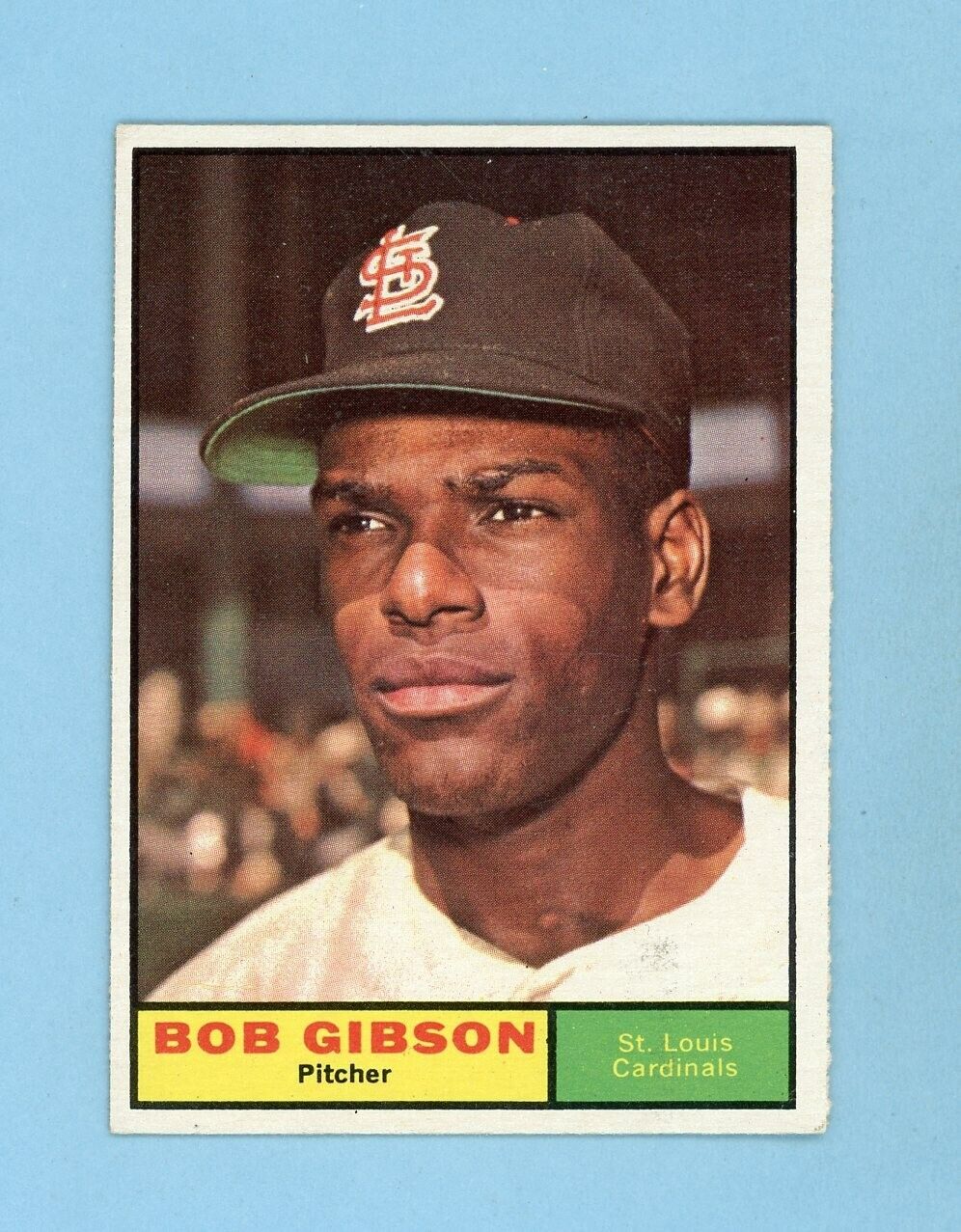 1961 Topps #211 Bob Gibson St. Louis Cardinals Baseball Card EX++ ap wrks re