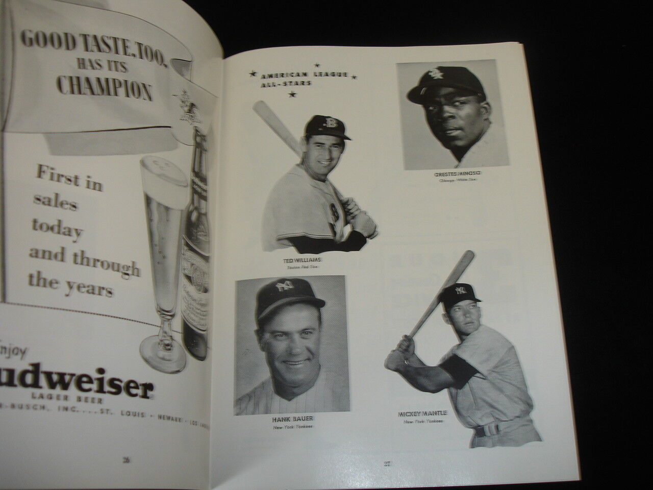 1954 Baseball All-Star Program @ Cleveland-Unscored-Spectacular NM Condition!