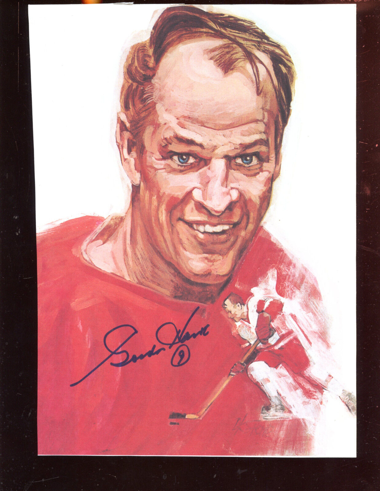 Gordie Howe #9 Detroit Red Wings Autographed Magazine 7 X 10 Photo Hologram