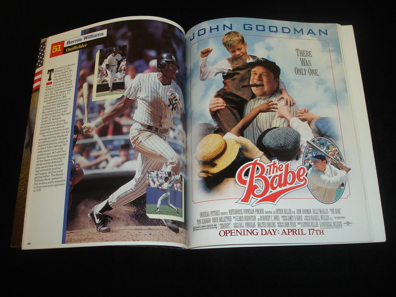 1992 New York Yankees Official Baseball Yearbook-EX+ Don Mattingly cover