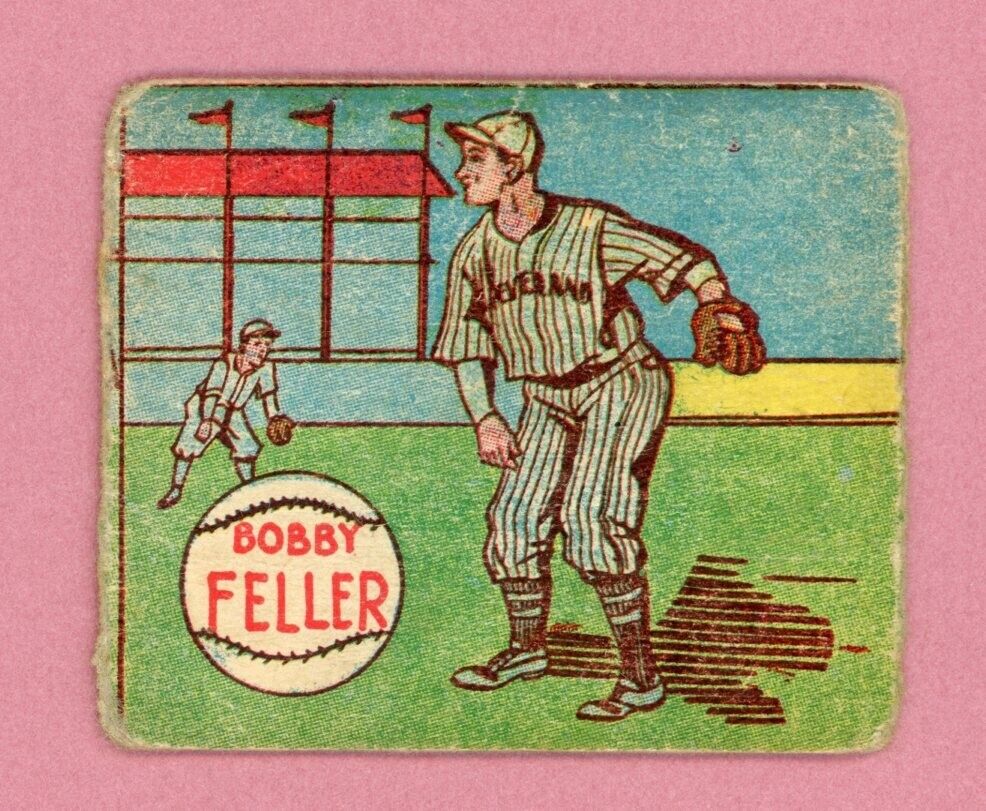 1949 M.P. & Co. #103 Bob Feller Cleveland Indians Baseball Card Low Grade