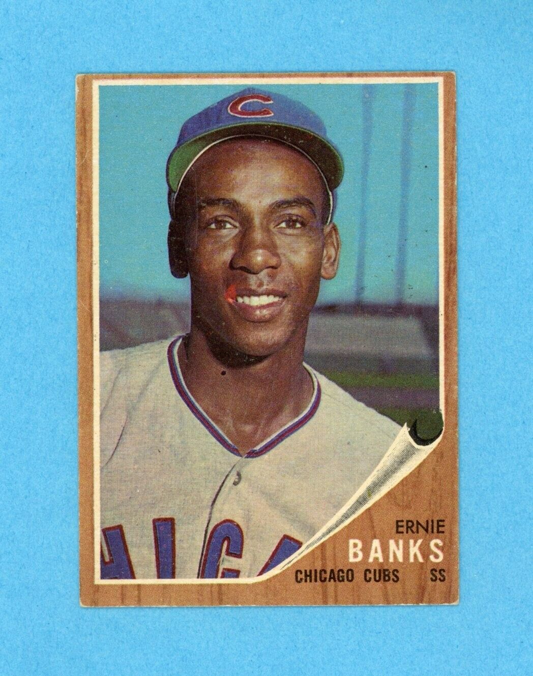 1962 Topps #25 Ernie Banks Chicago Cubs Baseball Card EX pt mk