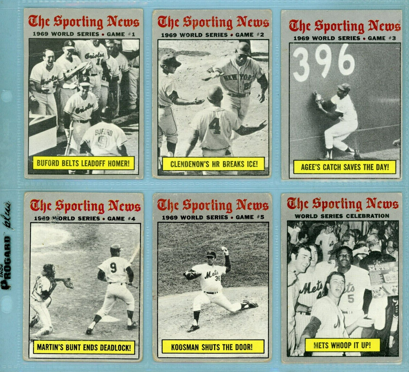 1970 Topps Set of 14 1969 ALCS, NLCS, World Series Spec Baseball Cards Low Grade