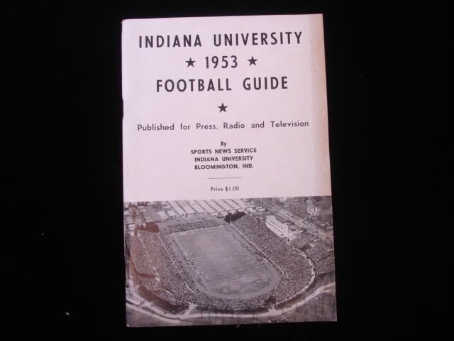 1953 Indiana University Press,TV,Radio Guide EX+