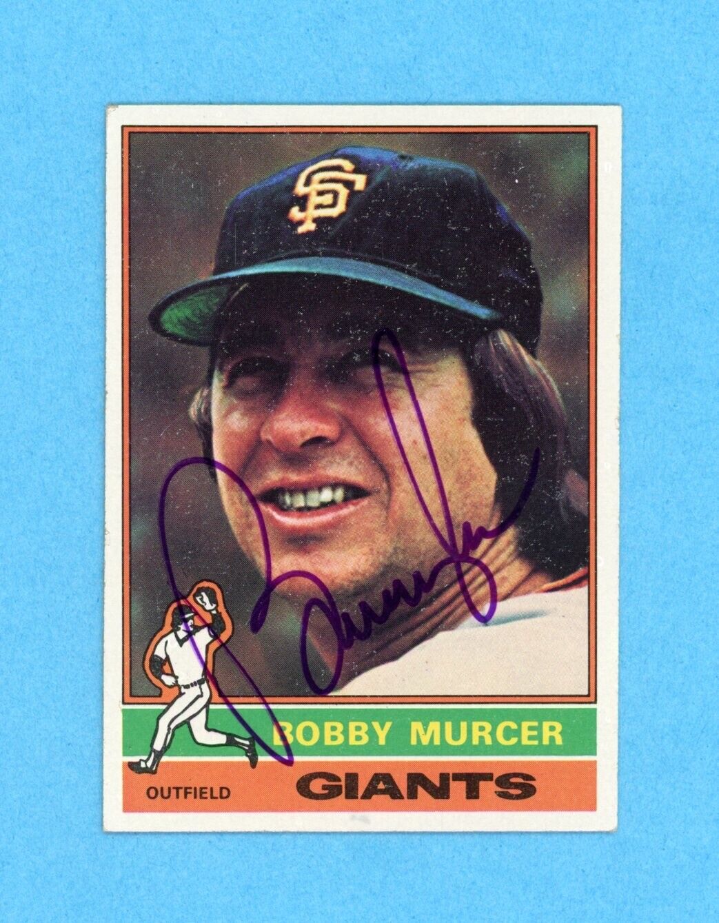 Bobby Murcer Signed 1976 Topps Card #470 Auto with B&E Hologram