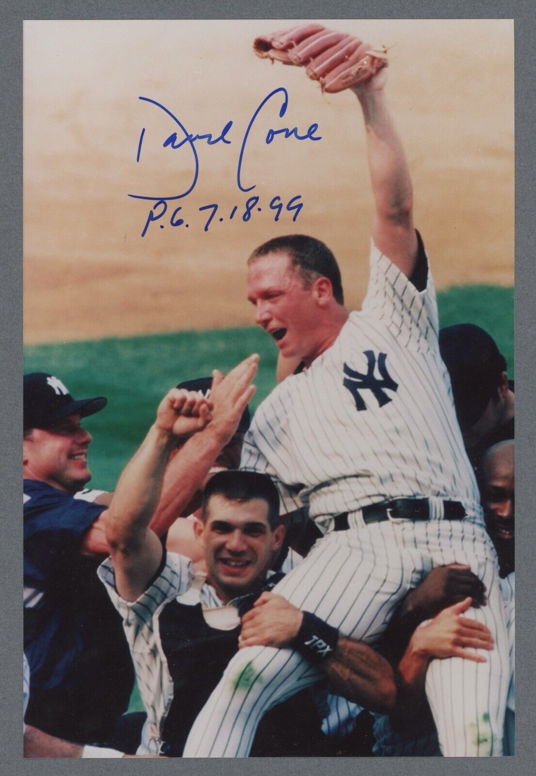 David Cone NY Yankees Perfect Game Signed/Inscribed 6x9 Photo Auto with B&E Holo