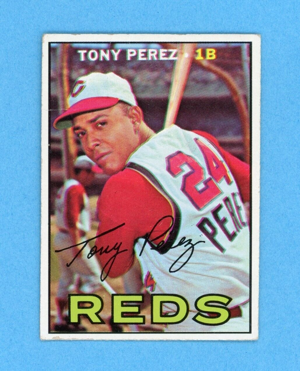 1967 Topps #476 Tony Perez Cincinnati Reds Baseball Card Vg/Ex wrks