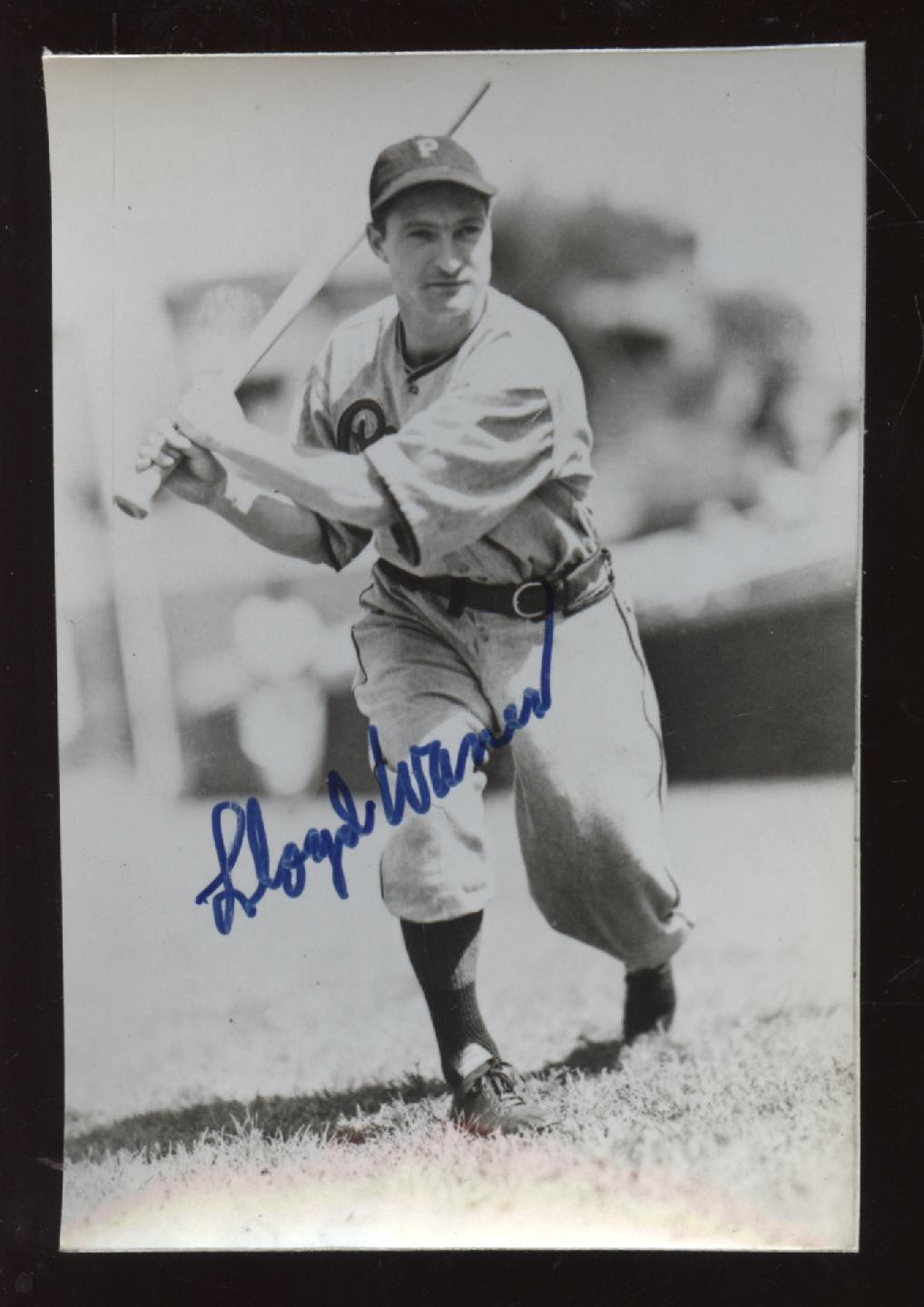 Lloyd Waner Autographed 3 X 4 1/2 Photo Hologram