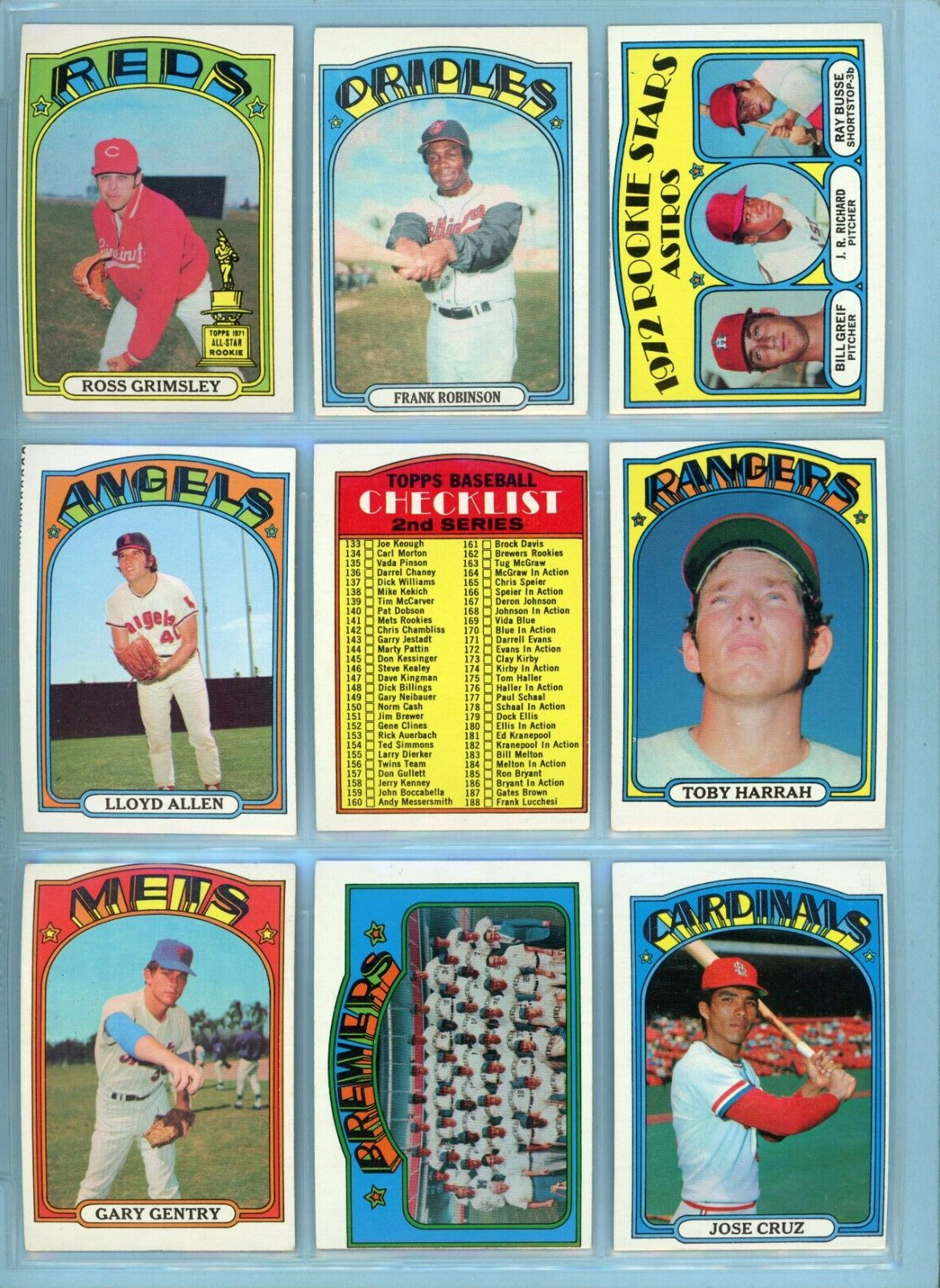 1972 Topps Starter Set Lot of 346 Different Baseball Cards EX+ - NM o/c m/c