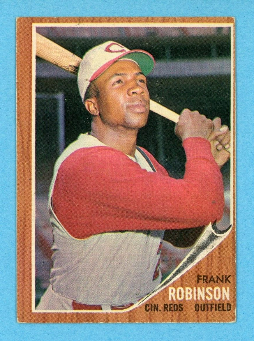 1962 Topps #350 Frank Robinson Cincinnati Reds Baseball Card EX o/c