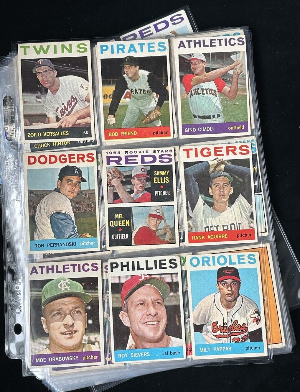 1964 Topps Baseball Starter Set Lot of 161 Diff. w/ 7 Team Cards Overall VG-EX