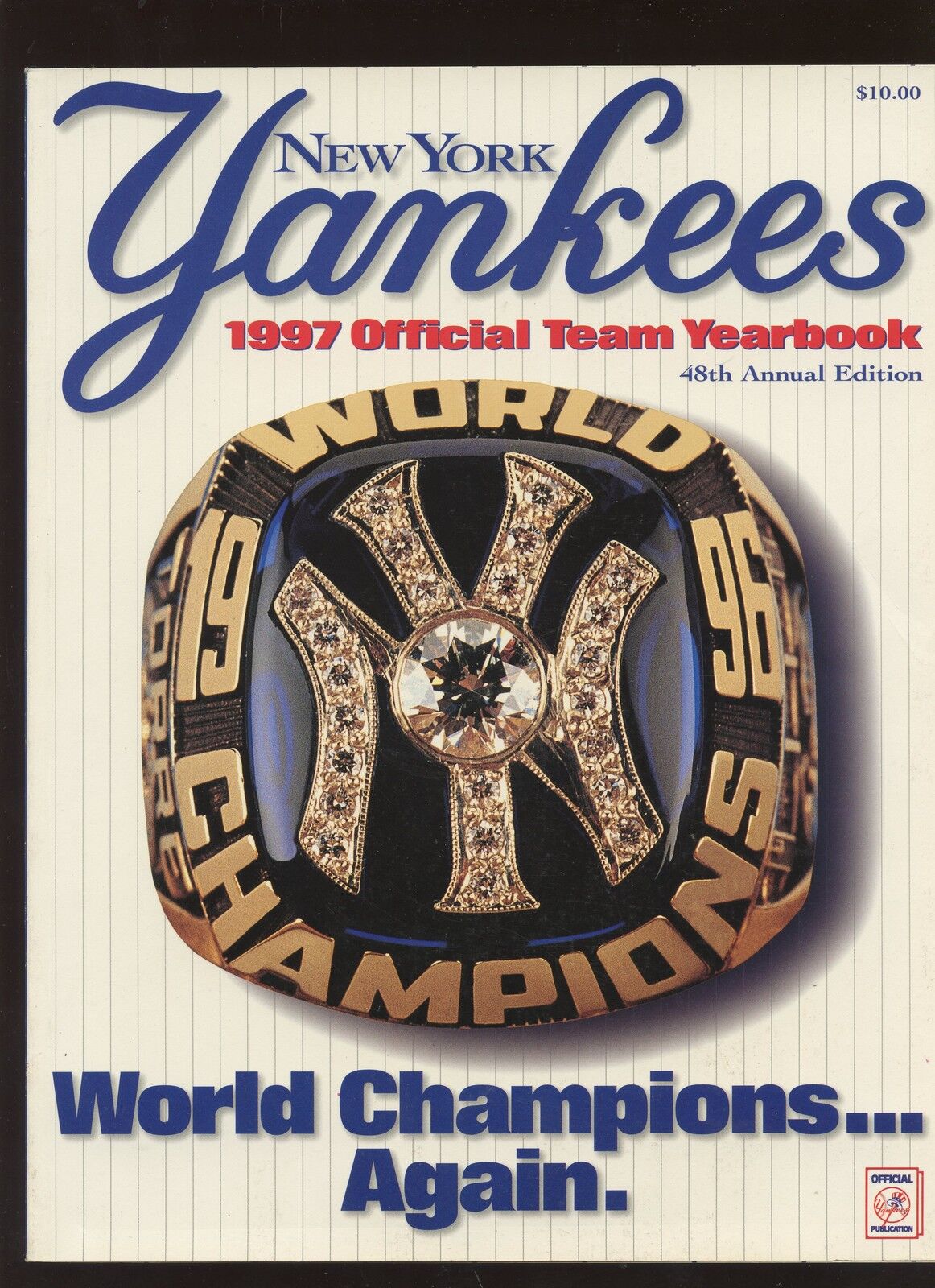 1997 New York Tankees Baseball Yearbook NRMT