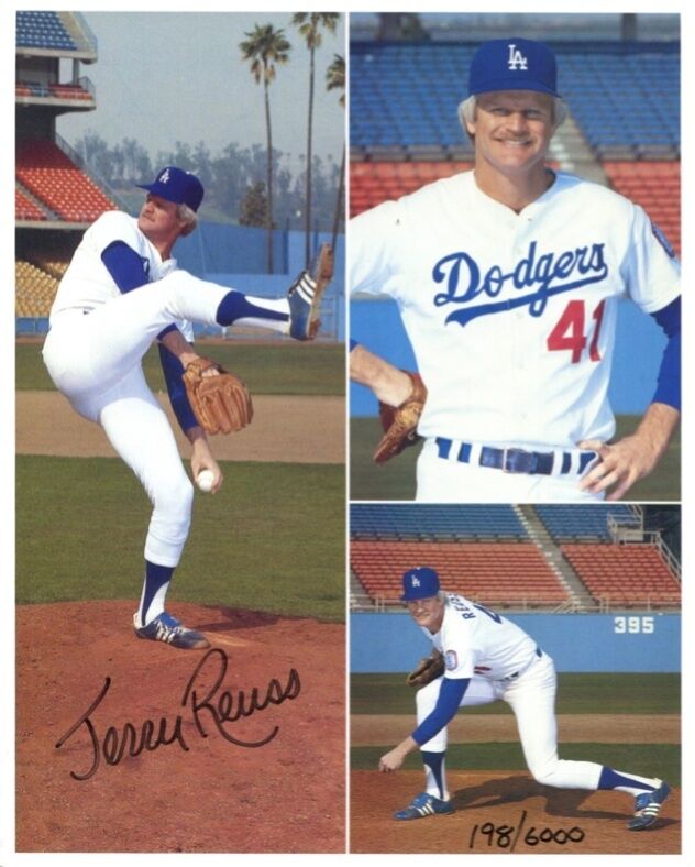 Jerry Reuss Combo 1 8X10 Color Photo Auto B&E Hologram