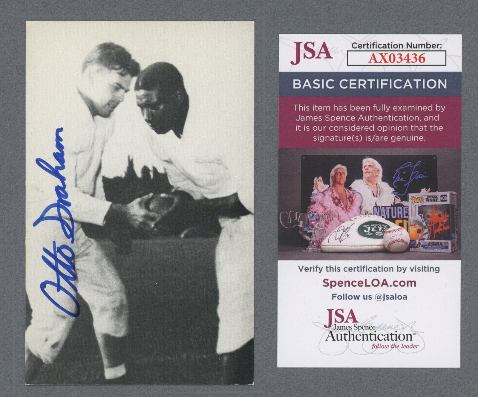 Otto Graham Signed Postcard Auto w JSA Certification