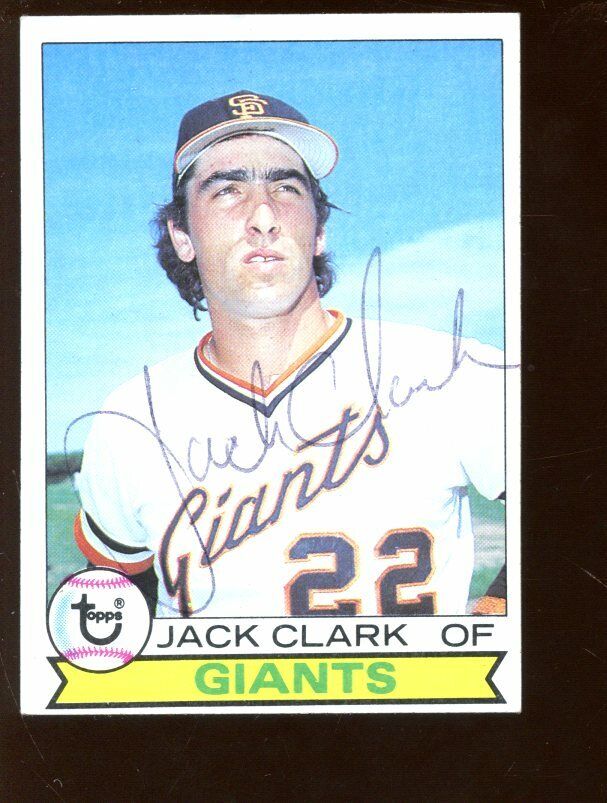 1979 Topps Baseball Card #512 Jack Clark Autographed NRMT