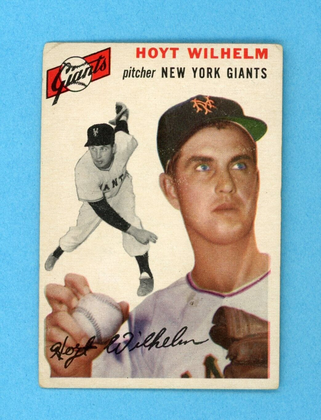 1954 Topps #36 Hoyt Wilhelm New York Giants Baseball Card VG